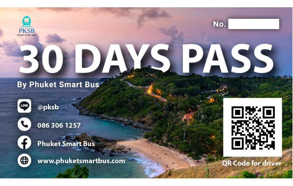 30 Day Pass - Route 1 — Phuket Smart Bus Day Pass