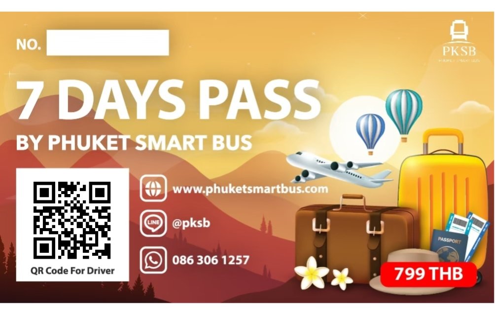 7 Days Pass - Route 1 — Phuket Smart Bus Day Pass