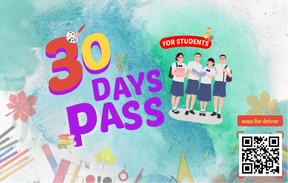 30 Day Pass - Route 2 (For Student) — Phuket Smart Bus Day Pass