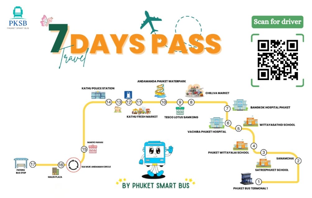7 Days Pass - Route 2 — Phuket Smart Bus Day Pass